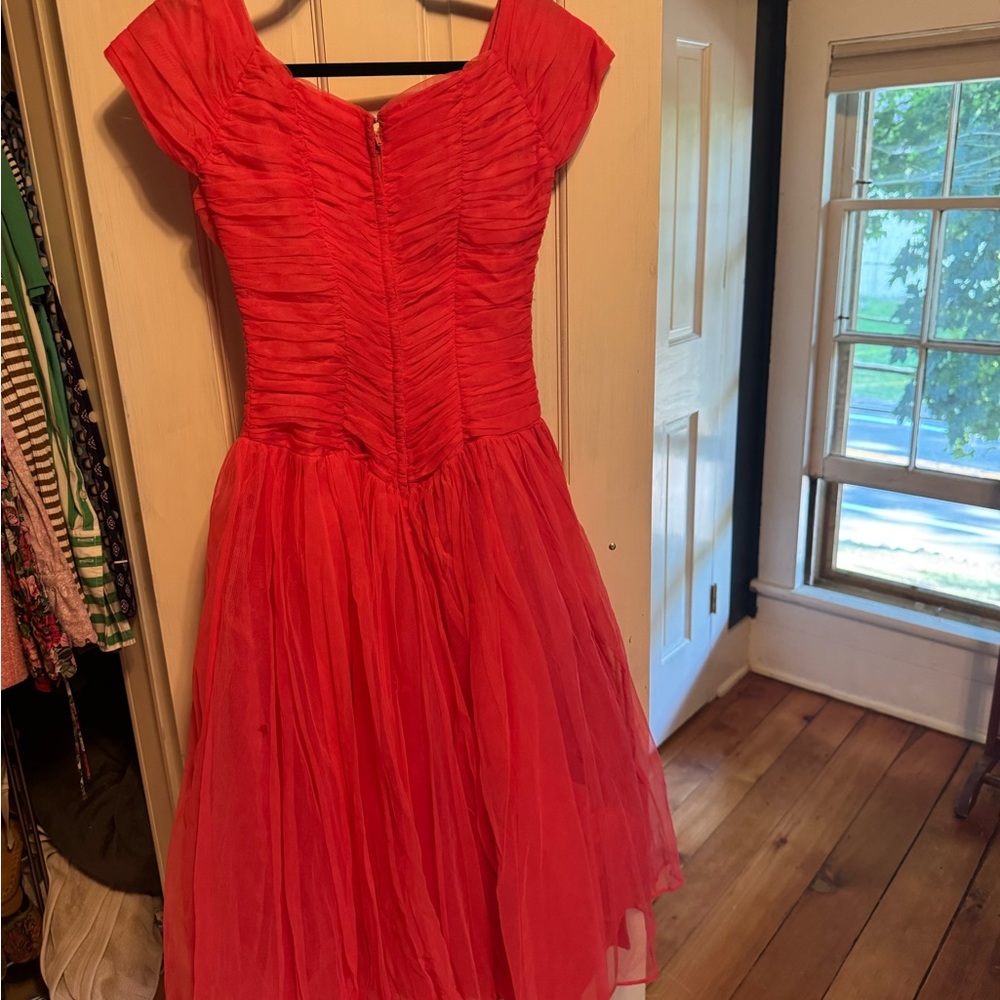 Bubblegum pink vintage handmade dress 1950-1960s - Picture 2 of 7